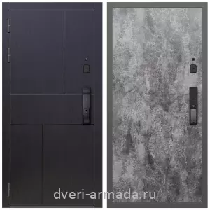 Современные входные двери, Умная входная смарт-дверь Армада Оникс МДФ 10 мм Kaadas K9 / МДФ 6 мм ПЭ Цемент темный