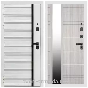 Входные двери со вставками, Дверь входная Армада Каскад WHITE МДФ 10 мм / МДФ 16 мм ФЛЗ-Сити Сандал белый