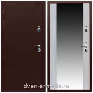 Входные двери 2050 мм, Дверь входная утепленная Армада Люкс Антик медь / МДФ 16 мм СБ-16 Сандал белый