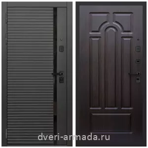 Входные двери МДФ с двух сторон, Дверь входная Армада Каскад BLACK МДФ 10 мм / МДФ 6 мм ФЛ-58 Венге
