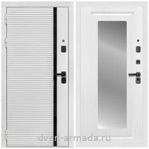 Входные двери со вставками, Дверь входная Армада Каскад WHITE МДФ 10 мм / МДФ 16 мм ФЛЗ-120 Ясень белый