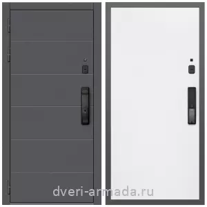 Современные входные двери, Дверь входная Армада Роуд МДФ 10 мм Kaadas K9 / МДФ 10 мм Гладкая Белый матовый