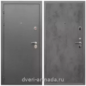 Входные двери 960х2050, Дверь входная Армада Оптима Антик серебро / МДФ 10 мм ФЛ-291 Бетон темный
