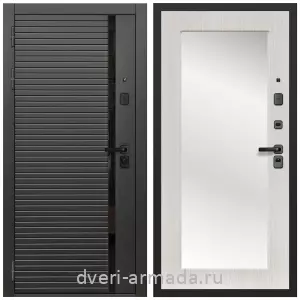 Входные двери со вставками, Дверь входная Армада Каскад BLACK МДФ 10 мм / МДФ 16 мм ФЛЗ-Пастораль, Дуб белёный