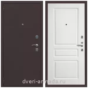 Двери со склада, Дверь входная Армада Комфорт Антик медь / МДФ 16 мм ФЛ-243 Белый матовый