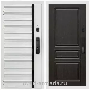 Готовые входные двери, Умная входная смарт-дверь Армада Каскад WHITE МДФ 10 мм Kaadas K9 / МДФ 16 мм ФЛ-243 Венге