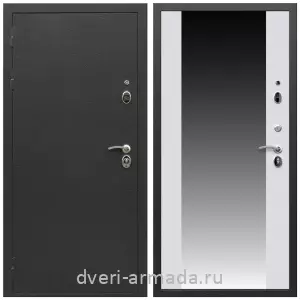 Входные двери со вставками, Дверь входная Армада Престиж Черный шелк / МДФ 16 мм СБ-16 Белый матовый