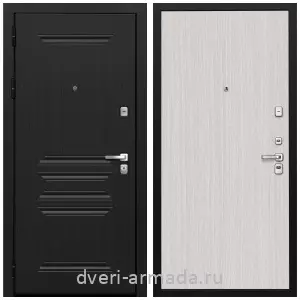 Входные двери 2050 мм, Дверь входная Армада Экстра МДФ 10 мм ФЛ-243 Черная шагрень / МДФ 6 мм ПЭ Венге светлый со звукоизоляцией