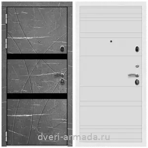 МДФ с молдингом, Дверь входная Армада Престиж Белая шагрень МДФ 16 мм Торос графит / МДФ 16 мм ФЛ Дуб кантри белый горизонт
