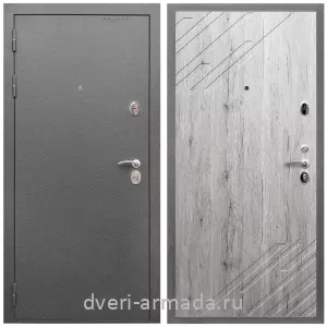 Входные двери 2050 мм, Дверь входная Армада Оптима Антик серебро / МДФ 16 мм ФЛ-143 Рустик натуральный