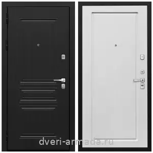 Входные двери МДФ с двух сторон, Дверь входная Армада Экстра МДФ 10 мм ФЛ-243 Черная шагрень / МДФ 16 мм ФЛ-119 Ясень белый