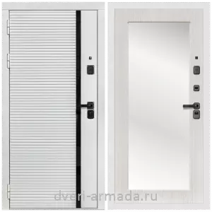 Входные двери со вставками, Дверь входная Армада Каскад WHITE МДФ 10 мм / МДФ 16 мм ФЛЗ-Пастораль, Дуб белёный
