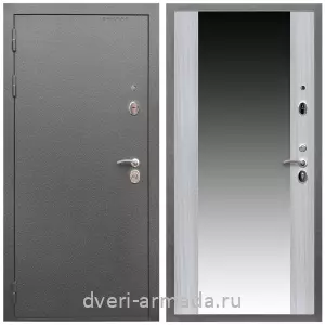 Входные двери 2050 мм, Дверь входная Армада Оптима Антик серебро / МДФ 16 мм СБ-16 Сандал белый