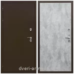 Готовые входные двери, Дверь входная железная утепленная  Армада Термо Молоток коричневый/ МДФ 6 мм ПЭ Цемент светлый