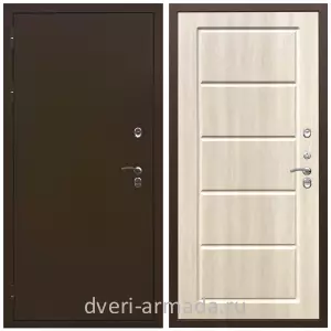 Левые входные двери, Дверь входная в деревянный дом Армада Термо Молоток коричневый/ МДФ 6 мм ФЛ-39 Венге светлый недорогая с терморазрывом влагостойкая
