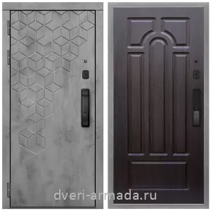 Современные входные двери, Дверь входная Армада Квадро МДФ 16 мм Kaadas K9 / МДФ 6 мм ФЛ-58 Венге