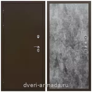МДФ с молдингом, Дверь входная железная утепленная  Армада Термо Молоток коричневый/ МДФ 6 мм ПЭ Цемент темный
