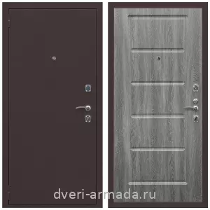 Двери со склада, Дверь входная Армада Комфорт Антик медь / МДФ 16 мм ФЛ-39 Дуб Филадельфия графит