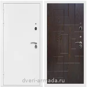 Левые входные двери, Дверь входная Армада Оптима Белая шагрень / МДФ 16 мм ФЛ-57 Дуб шоколад