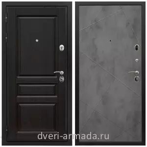 Готовые входные двери, Дверь входная Армада Премиум-Н МДФ 16 мм ФЛ-243 Венге / МДФ 10 мм ФЛ-291 Бетон темный