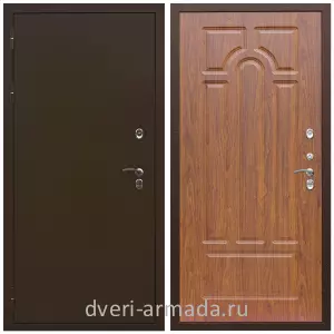 Готовые входные двери, Дверь наружная утепленная дачная Армада Термо Молоток коричневый/ МДФ 6 мм ФЛ-58 Морёная береза с шумоизоляцией