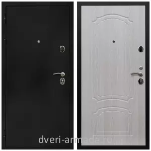 Входные двери 2050 мм, Дверь входная Армада Престиж Черная шагрень / МДФ 6 мм ФЛ-140 Дуб белёный