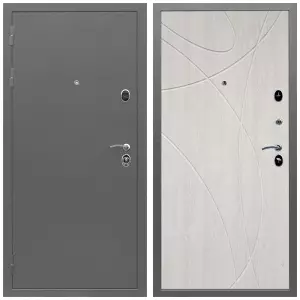 МДФ с молдингом, Дверь входная Армада Орбита Антик серебро/ МДФ 16 мм ФЛ-247 сосна белая
