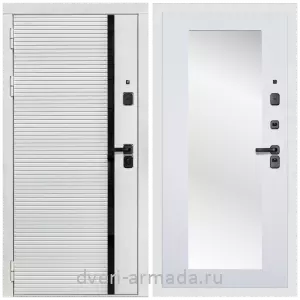 Входные двери со вставками, Дверь входная Армада Каскад WHITE МДФ 10 мм / МДФ 16 мм ФЛЗ-Пастораль, Ясень белый