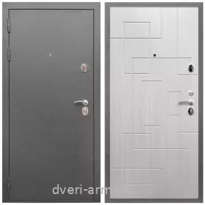 Входные двери 2050 мм, Дверь входная Армада Оптима Антик серебро / МДФ 16 мм ФЛ-57 Белый жемчуг