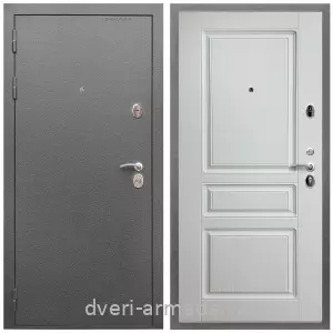 Входные двери 960х2050, Дверь входная Армада Оптима Антик серебро / МДФ 16 мм ФЛ-243 Ясень белый
