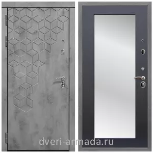 Входные двери со вставками, Дверь входная Армада Квадро МДФ 16 мм Бетон тёмный /  МДФ 16 мм ФЛЗ-пастораль, Венге