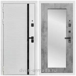 Входные двери со вставками, Дверь входная Армада Каскад WHITE МДФ 10 мм / МДФ 16 мм ФЛЗ-Пастораль, Бетон темный