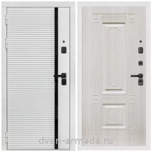 Входные двери МДФ с двух сторон, Дверь входная Армада Каскад WHITE МДФ 10 мм / МДФ 6 мм ФЛ-2 Дуб белёный