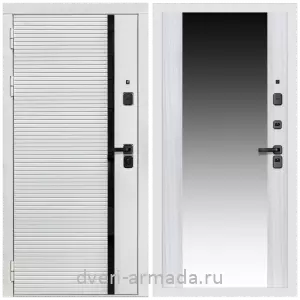 Входные двери со вставками, Дверь входная Армада Каскад WHITE МДФ 10 мм / МДФ 16 мм СБ-16 Сандал белый