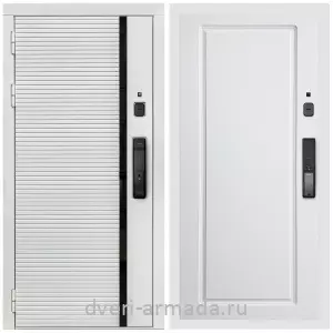 Современные входные двери, Умная входная смарт-дверь Армада Каскад WHITE МДФ 10 мм Kaadas K9 / МДФ 16 мм ФЛ-119 Белый матовый