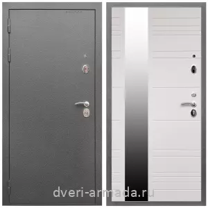 Входные двери 2050 мм, Дверь входная Армада Оптима Антик серебро / МДФ 16 мм ФЛЗ-Сити Белый матовый