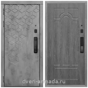 Входные двери 2050 мм, Дверь входная Армада Квадро МДФ 16 мм Kaadas K9 / МДФ 6 мм ФЛ-58 Дуб Филадельфия графит
