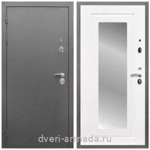 Входные двери на заказ, Дверь входная Армада Оптима Антик серебро / МДФ 16 мм ФЛЗ-120 Ясень белый
