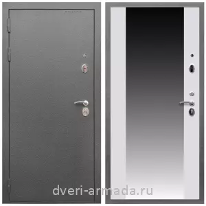 Левые входные двери, Дверь входная Армада Оптима Антик серебро / МДФ 16 мм СБ-16 Белый матовый