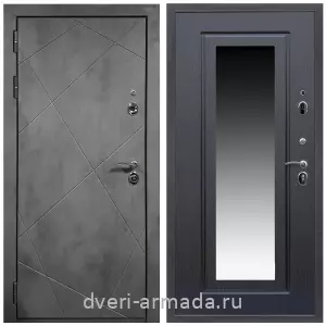Входные двери со вставками, Дверь входная Армада Лофт МДФ 16 мм ФЛ-291 Бетон тёмный / МДФ 16 мм ФЛЗ-120 Венге