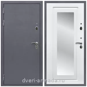 Входные двери со вставками, Дверь входная Армада Престиж Strong антик серебро / МДФ 16 мм ФЛЗ-120 Ясень белый