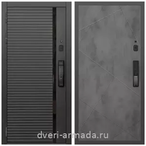 Современные входные двери, Умная входная смарт-дверь Армада Каскад BLACK МДФ 10 мм Kaadas K9 / МДФ 10 мм ФЛ-291 Бетон темный