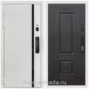 Современные входные двери, Умная входная смарт-дверь Армада Каскад WHITE МДФ 10 мм Kaadas K9 / МДФ 6 мм ФЛ-2 Венге