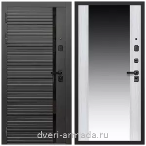 Входные двери со вставками, Дверь входная Армада Каскад BLACK МДФ 10 мм / МДФ 16 мм СБ-16 Сандал белый