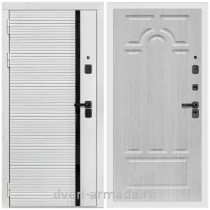 Входные двери МДФ с двух сторон, Дверь входная Армада Каскад WHITE МДФ 10 мм / МДФ 6 мм ФЛ-58 Дуб белёный