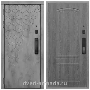 Современные входные двери, Дверь входная Армада Квадро МДФ 16 мм Kaadas K9 / МДФ 6 мм ФЛ-138 Дуб Филадельфия графит