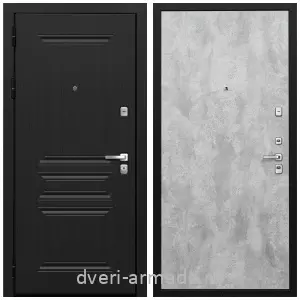 Входные двери 2050 мм, Дверь входная Армада Экстра МДФ 10 мм ФЛ-243 Черная шагрень / МДФ 6 мм ПЭ Цемент светлый