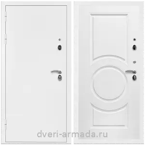 Левые входные двери, Дверь входная Армада Оптима Белая шагрень / МДФ 16 мм МС-100 Белый матовый