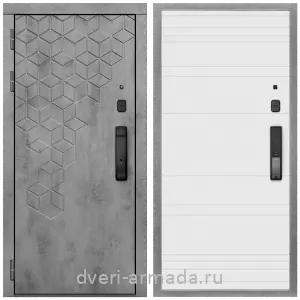 Современные входные двери, Дверь входная Армада Квадро МДФ 16 мм Kaadas K9 / МДФ 6 мм ФЛ Дуб кантри белый горизонт