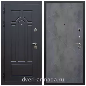Входные двери 2050 мм, Дверь входная Армада Эврика МДФ 10 мм ФЛ-58 Венге / МДФ 10 мм ФЛ-291 Бетон темный